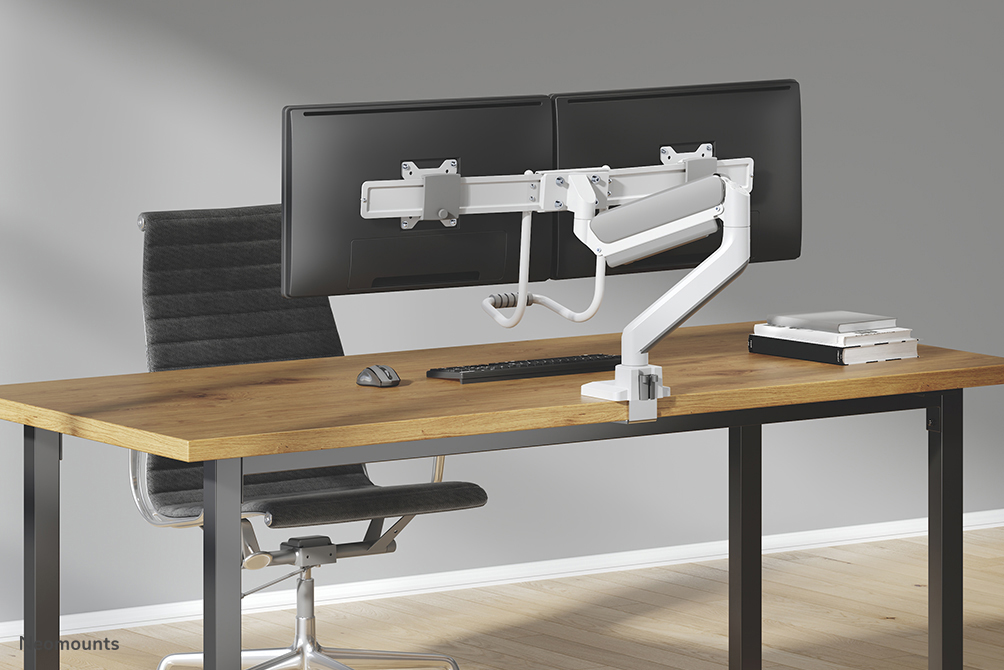 Neomounts DS75-450WH2 Monitorarm 17-32" - gasveer - Topfix - 180°-stop